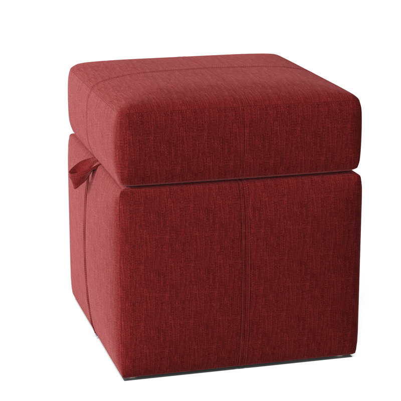Preesall Upholstered Ottoman, Key Ruby