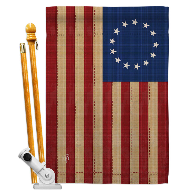 Ensemble de drapeaux en polyester 40 x 28 po Heritage Betsy