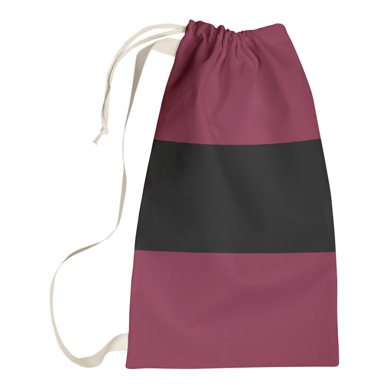 Fabric Laundry Bag with Handles, Medium (36" H x 28" W x 1.5" D), Pittsburgh Maroon/Black/Maroon