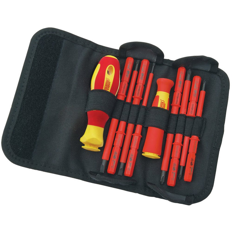 10 Piece Ergo Plus VDE Screwdriver Set with Interchangeable Blades - 5721