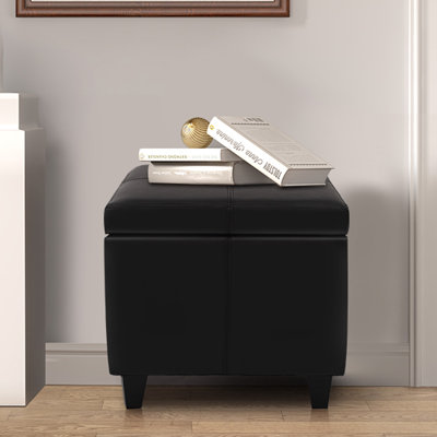 Faux Leather Ottoman