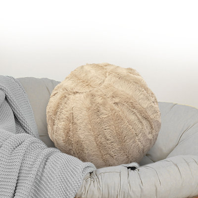 Faux Fur Reversible Throw Pillow