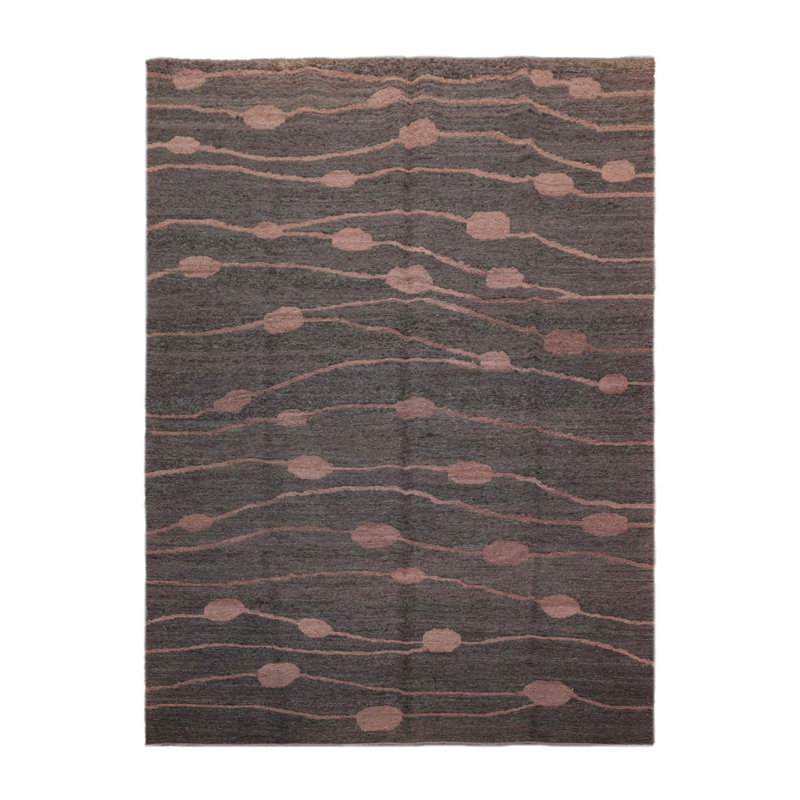 Tapis cuivre ton sur ton fait à la main