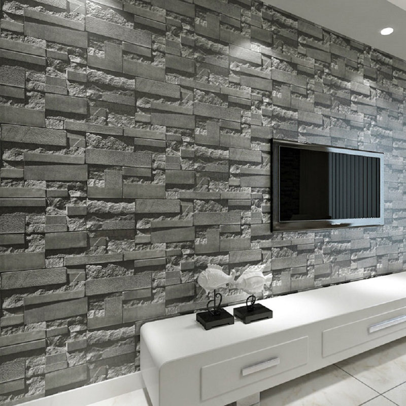 Jarnagin 10m x 53cm 3D Embossed Wallpaper Roll