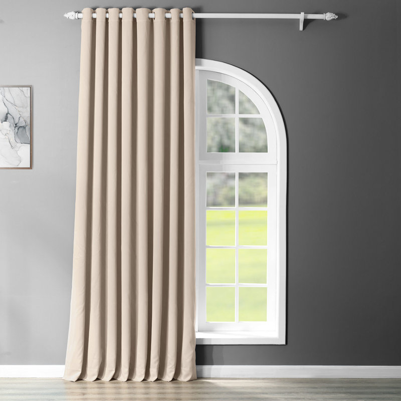 Room Darkening Grommet Single Curtain Panel, Classic Taupe, 100" W x 108" L