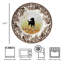 Assiette plate Spode Woodland Dogs 10,5 "noir