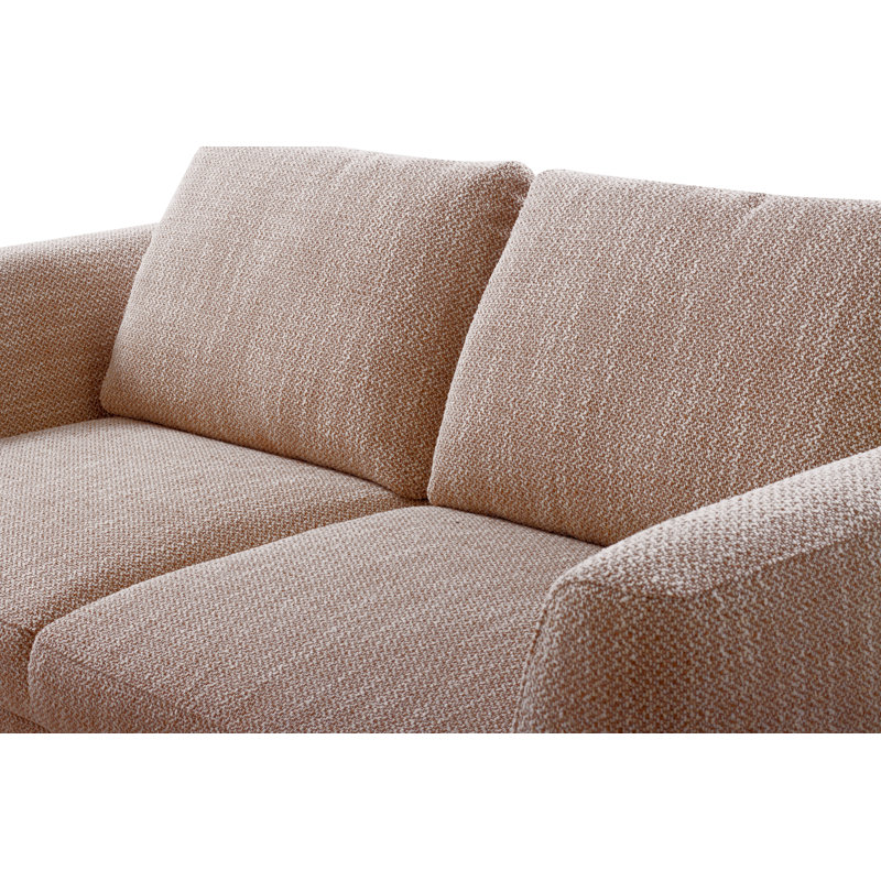Boucle Sofa, White/Red/Orange, 3