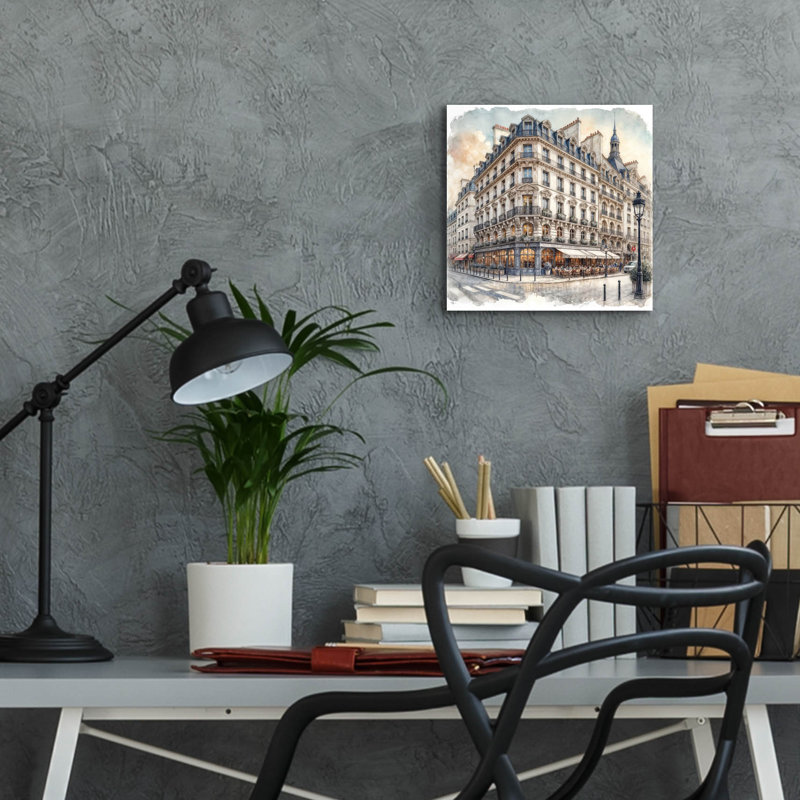  'Hotel In Paris' by Rey Klimt Acrylic Glass Wall Art, 12" x 12"