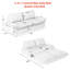 Causeuse convertible 3 en 1 de 73,2 po en velours pour grand lit avec méridienne coulissante-1178644613