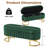 Velvet Upholstered Storage Bench with Horseshoe-Shaped Metal Legs for Living Room: Stylish and Functional Bed-End Solution-1771944747