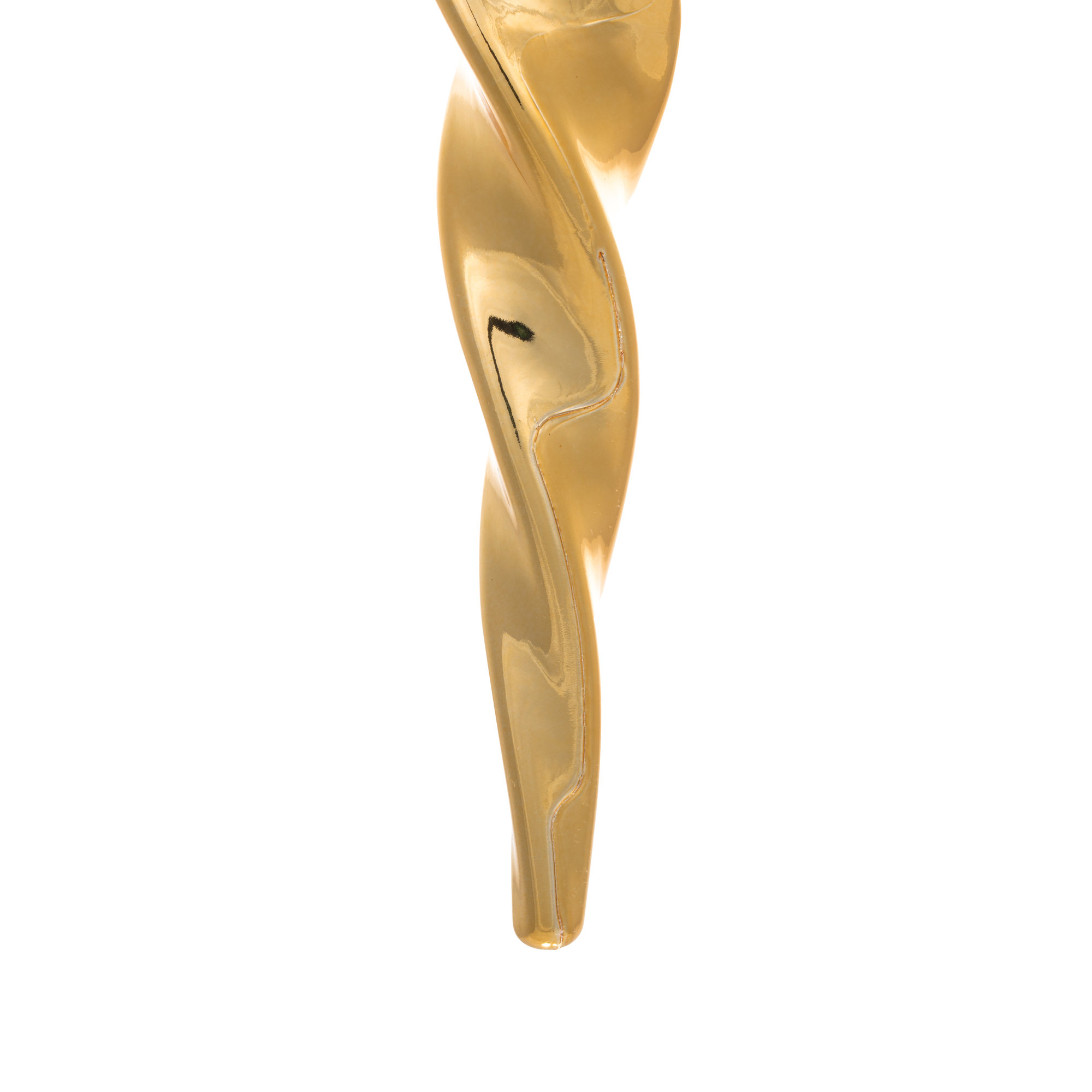 Shiny Spiral Icicle Christmas Ornament, Copper Gold