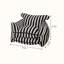 Chaises d'appoint simples en sherpa à rayures-134058263-134058266