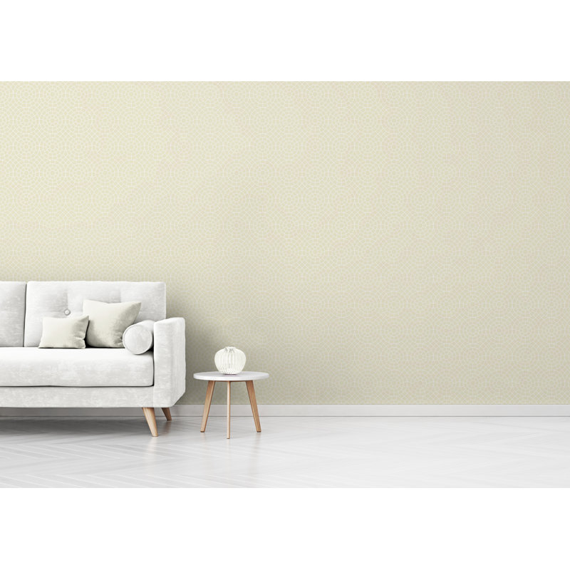 Panneau de papier peint auto-adhésif Claude, l 24 po x L 8 pi, Beige
