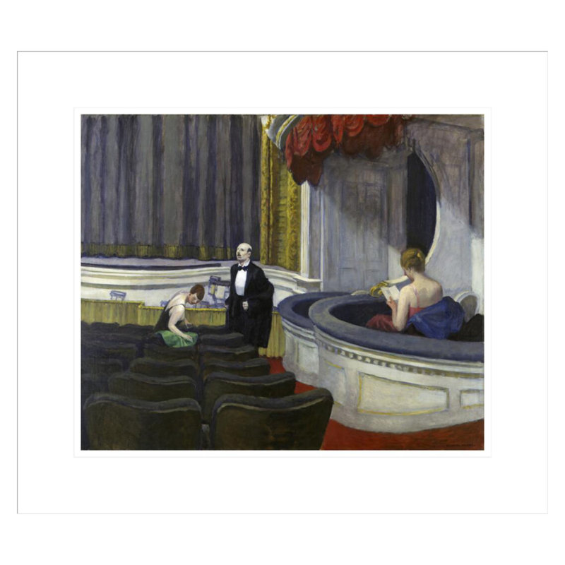 «Two on the Aisle» par Edward Hopper, impression giclée sur cadre, H 17,75 po x l 20,16 po