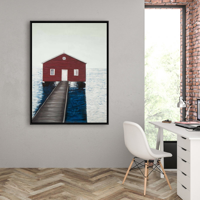 Boathouse Print On Canvas