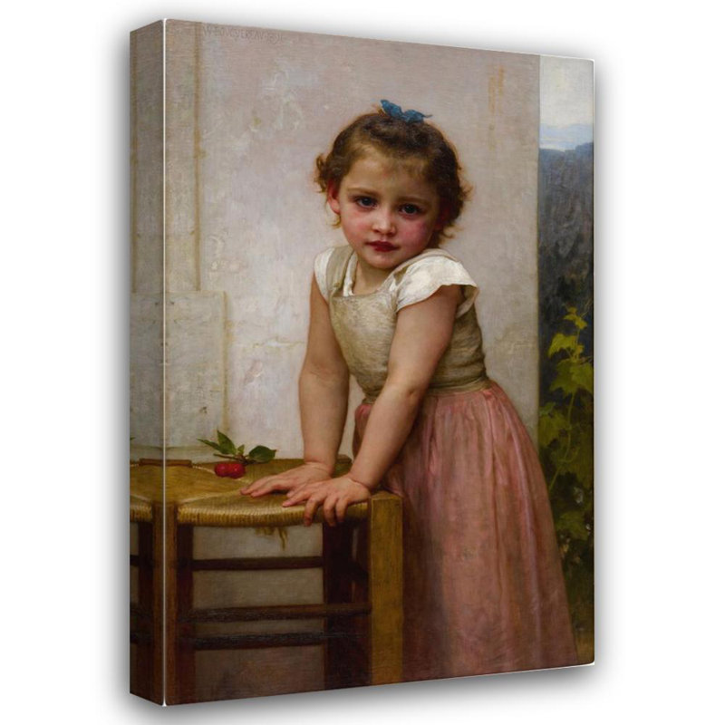 "Yvonne" par William Bouguereau - Toile tendue avec châssis, H 40 po x l 28 po