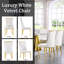 Chaise d'appoint en velours blanc Khristopher