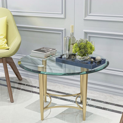 28" Inch Round Tempered Glass Table Top Clear Glass 2/5 Inch Thick Beveled Polished Edge(Only The Top)