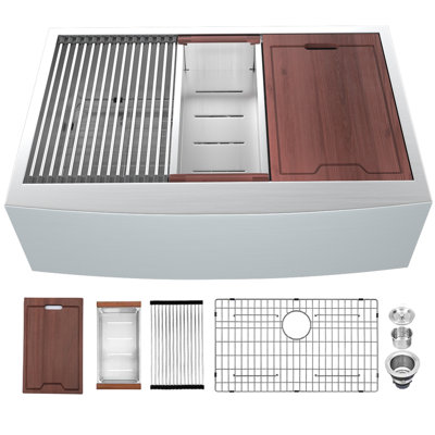 36'' L Single Bowl Stainless Steel Kitchen Sink