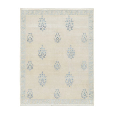 Handmade Silk Geometric Area Rug