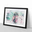 Bee on a Purple Flower Watercolour - Picture Frame Graphic Art Print-56874963-56874966