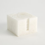 8 Piece Alabaster Coaster Set w/Holder