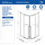 Porte de douche coulissante encadrée Cormor 36 po x 74 po avec quincaillerie en verre trempé transparent traité 1/4 po CrystalTech