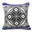 Coussin décoratif en mélange de coton texturé à motif géométrique éclectique