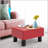 Ottoman Foot Rest Small Foot Stool with Faux Leather Upholstery Rectangular Ottoman Footrest-133543263