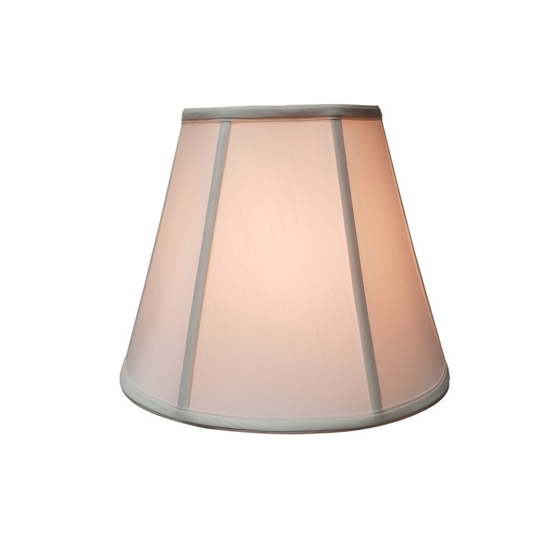 Abat-jour empire en soie/chantoung (araignée), Coquille d'œuf, H 14 po x l 18 po x P 18 po