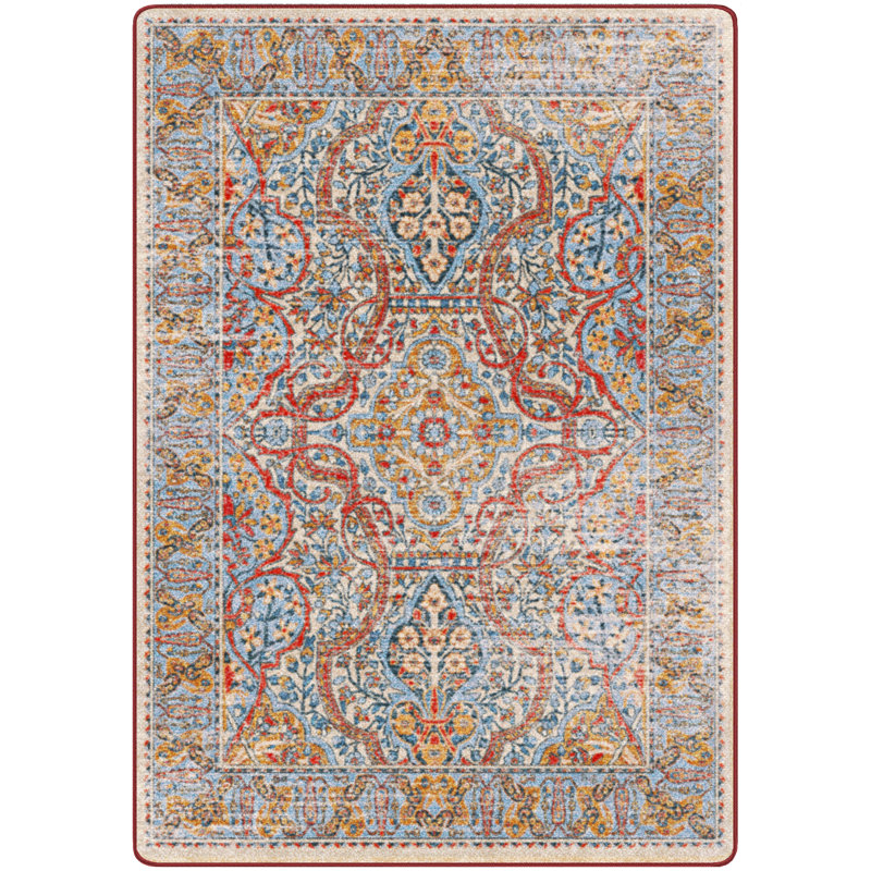 Miltiadis Premium EnduraStran Nylon Distressed Area Rug, Rectangle 5'4" x 7'8"