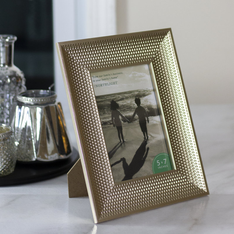 Champagne Gold Honeycomb 5" x 7" Tabletop Photo Frame