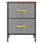 40cm W Metal Bedside Table-1236370311