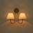 2 - Light Swoop Linen Fabric Shade Tapered Wall Light-408515595