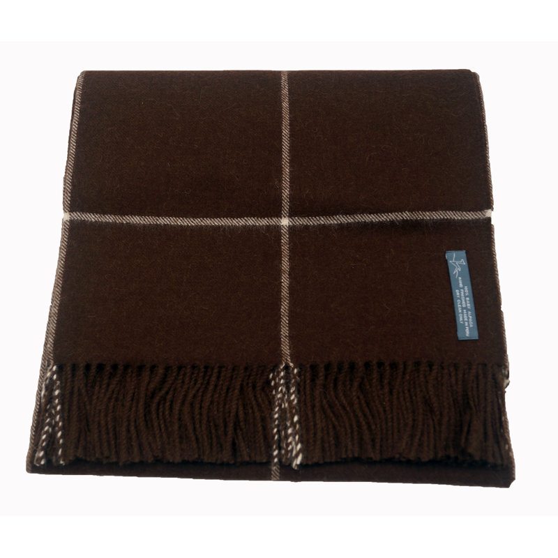Hand Woven Throw Blanket, Chocolate Brown