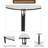 39.4" 2-Tier Half-Moon Sinter Stone Console Table With Black Metal Frame