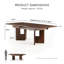Rozella 7-Piece Solid Wood Extendable Dining Table Set