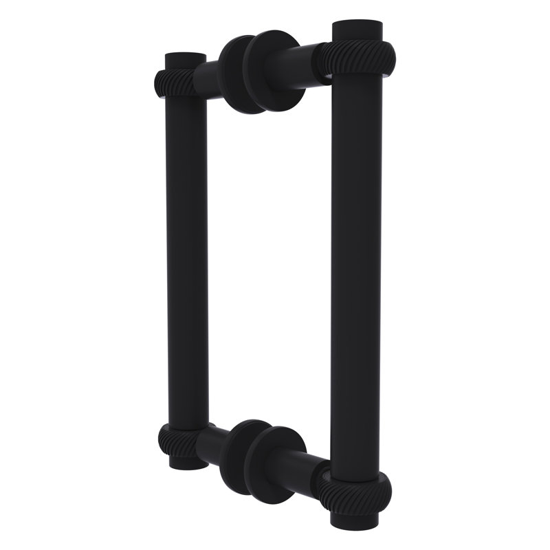 Polished Nickel Twisted Accent Back-to-Back Shower Door Pull