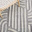Tapis gris foncé / ivoire fait à la main Seri-656760443