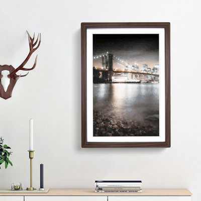 Brooklyn Bridge New York City Abstract Art - Picture Frame Graphic Art Print