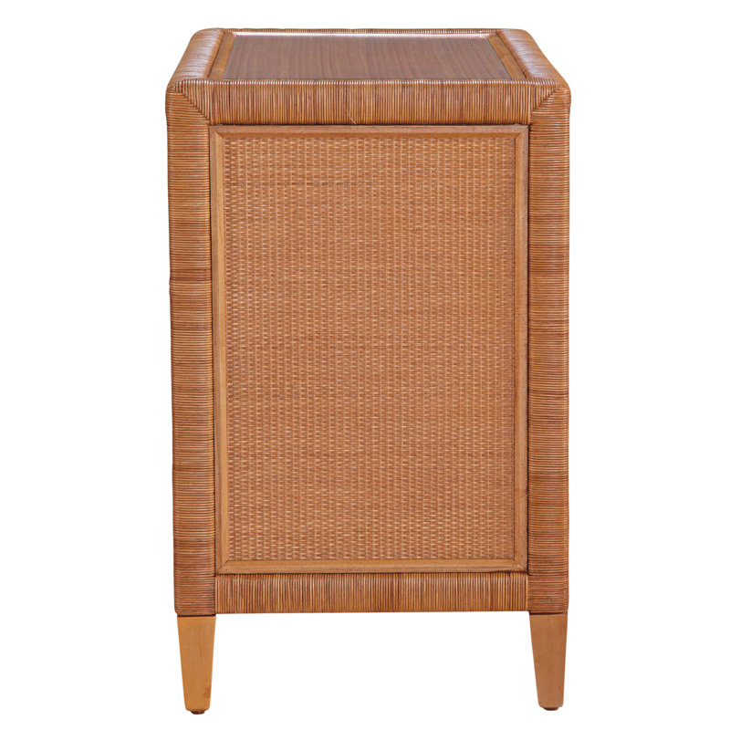 Naples 3 Drawer 36" W Dresser, Honey, No, Satin Nickel
