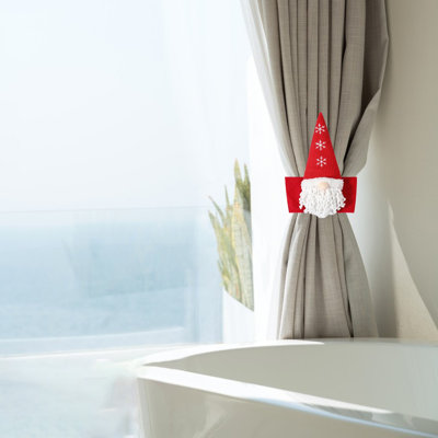 Boucle de rideau de Noël nain personnes âgées sans visage décoration hôtel restaurant chambre à coucher poupée boucle vitrine