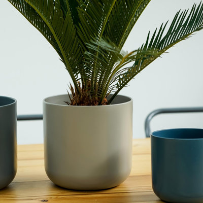 Lisbon Ceramic Indoor Planter, 26cm H 26cm D