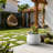 14.4 in. Large Bright White Concrete Round Planter / Pot with Drainage Holes for Indoor & Outdoor-1316010803-1316010808