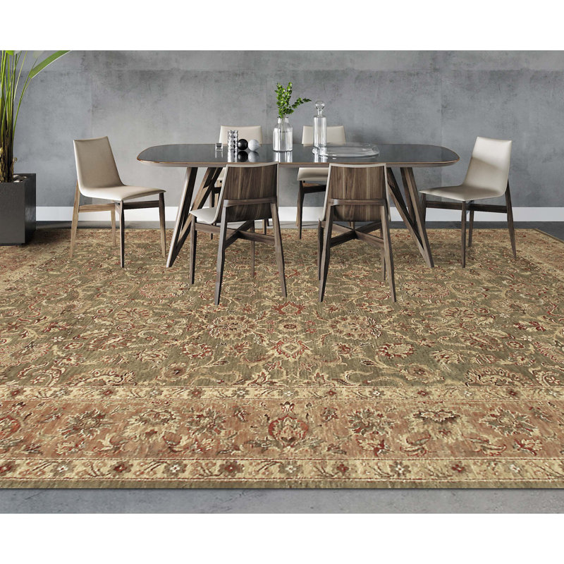 Handmade Wool Oriental Area Rug, Rectangle 6' x 9'