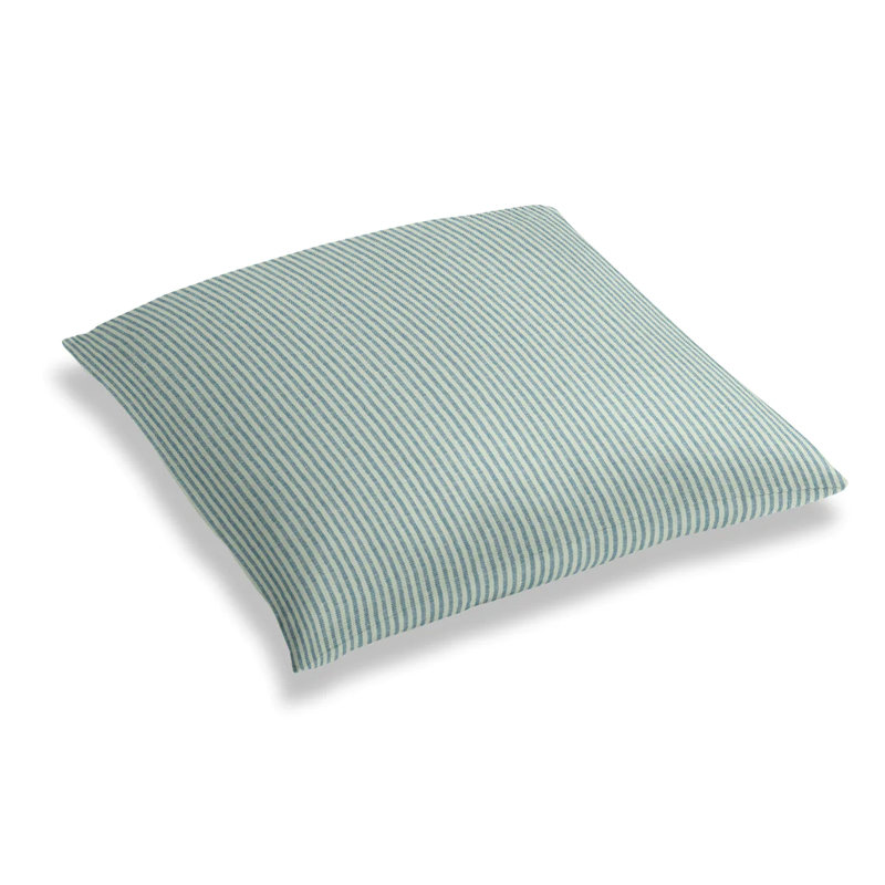 Striped Cotton Reversible Throw Pillow, Liberty Blue
