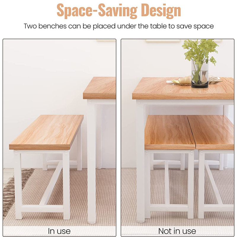Ensemble repas pour 4 personnes Theoline, Blanc cassé / blanc