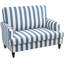 115cm Cuddle Chair with Stripe, Armchair for Living Room, Black and White-601698499