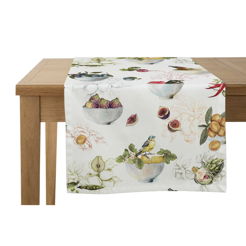 Courson Figs and Birds Table Runner