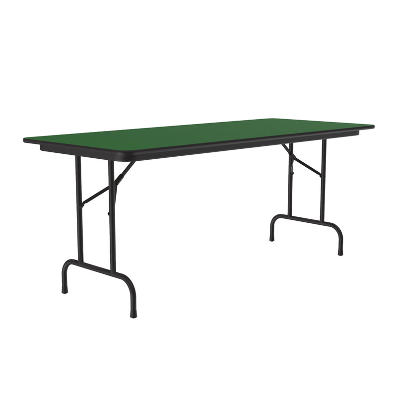 Rectangular Banquet Table, Green/Black, 29" H x 96" W x 30" D